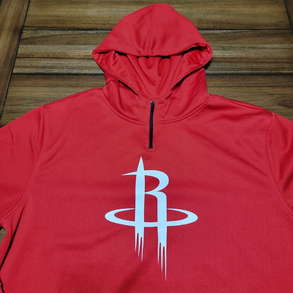 UNK x NBA Red LS Unisex Hoodie Houston Rockets - Size Large - Picture 2 of 7